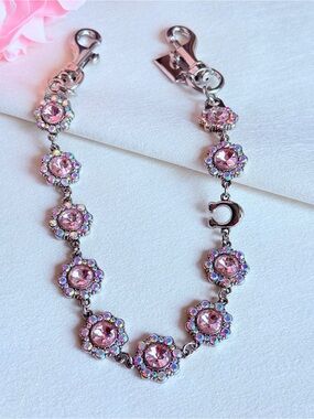 New Rhinestone Floral Jewlery bag chain